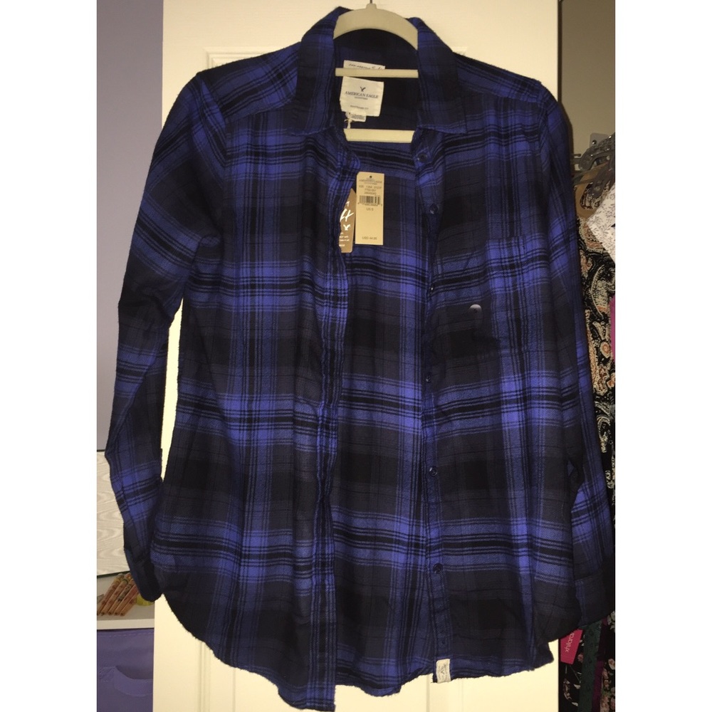 AEO Ahh-Mazingly Soft Plaid Boyfriend Shirt